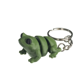 Żaba ciemno zielona- brelok do kluczy